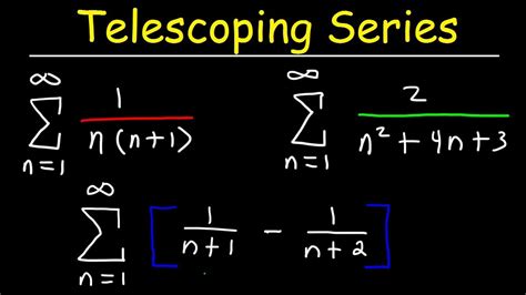 5 telescoping series in 5 minutes! We will do the calculus 2 infinite telescoping series the easy way! To see why and how this works, please see: https://you... 